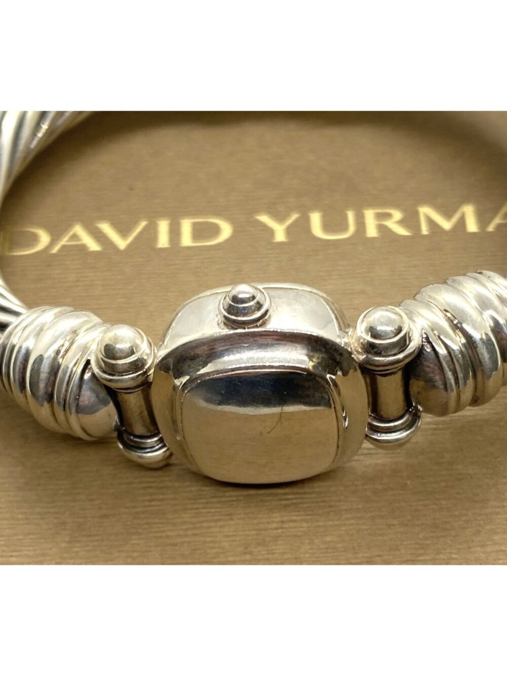 David Yurman Hinge Watch Case Bangle Bracelet 925 585 14k 6.5"